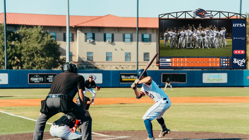 Roadrunner Field Videoboard rendering courtesy of UTSA Athletics